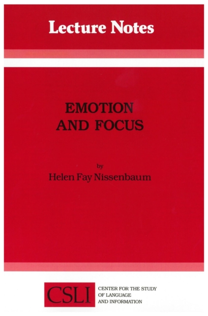 Emotion and Focus, Paperback Book