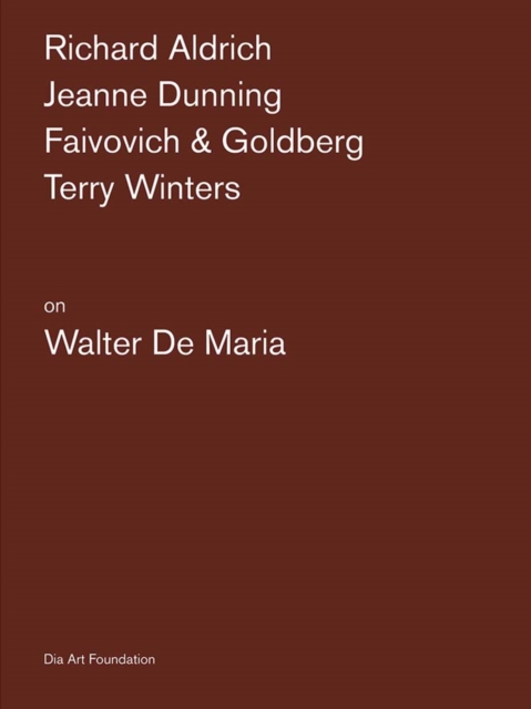 Artists on Walter De Maria, Paperback / softback Book