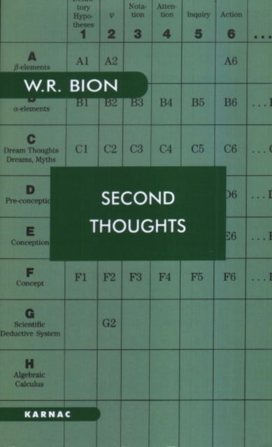 Second Thoughts : Selected Papers on Psychoanalysis, Paperback / softback Book