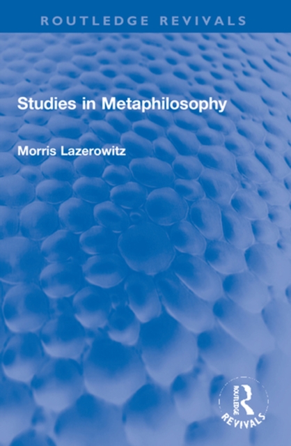 Studies in Metaphilosophy, PDF eBook