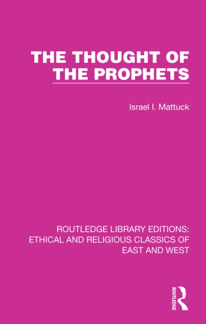 The Thought of the Prophets, PDF eBook