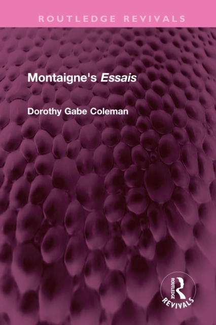 Montaigne's 'Essais', PDF eBook