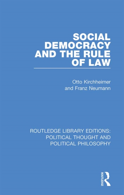 Social Democracy and the Rule of Law, PDF eBook