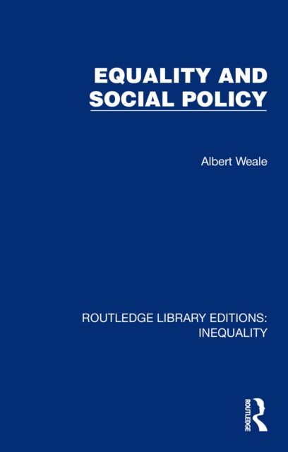 Equality and Social Policy, EPUB eBook