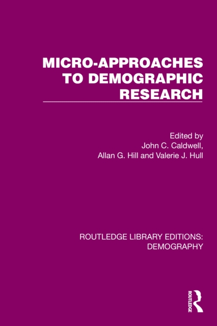 Micro-Approaches to Demographic Research, EPUB eBook