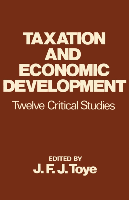 Taxation and Economic Development, EPUB eBook