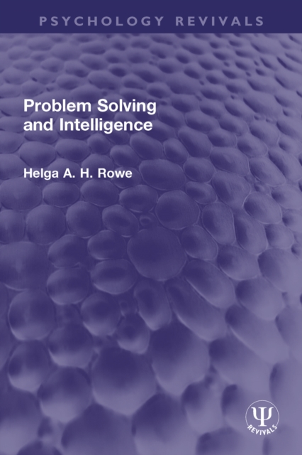 Problem Solving and Intelligence, PDF eBook