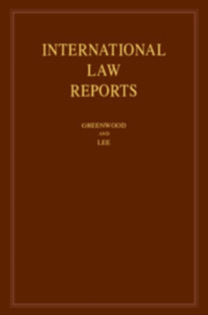 International Law Reports: Volume 197, Hardback Book