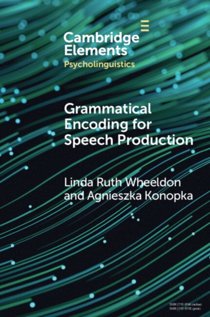 Grammatical Encoding for Speech Production, EPUB eBook