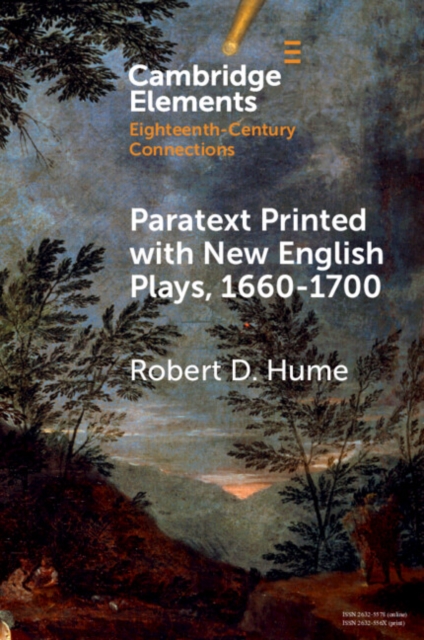 Paratext Printed with New English Plays, 1660–1700, Paperback / softback Book