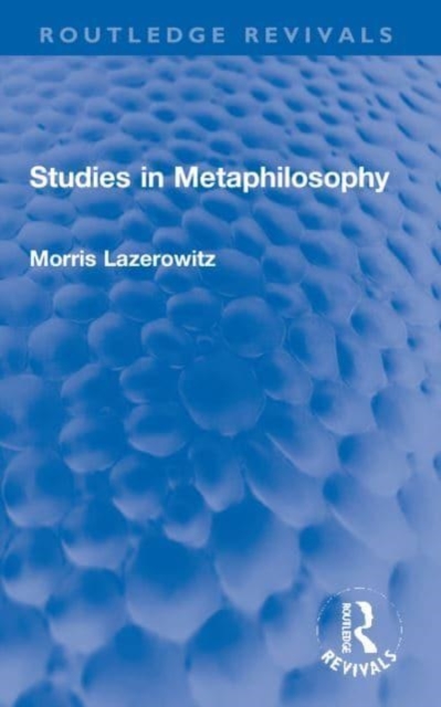 Studies in Metaphilosophy, Paperback / softback Book