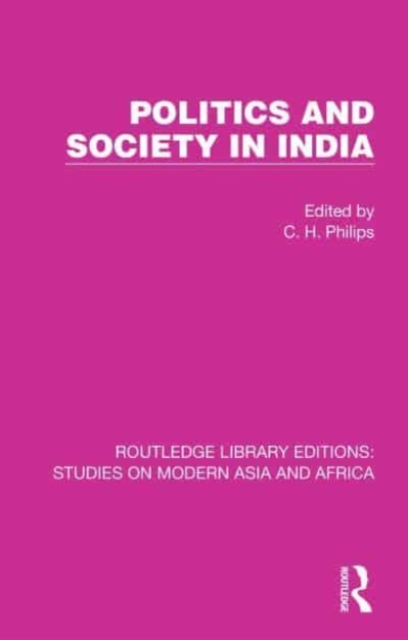 Politics and Society in India, Paperback / softback Book