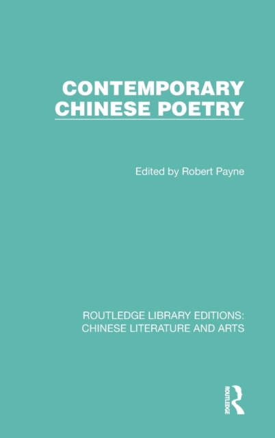 Contemporary Chinese Poetry, Hardback Book