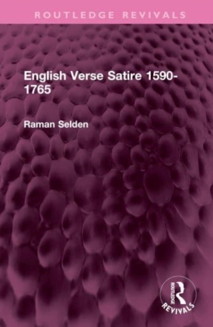English Verse Satire 1590-1765, Hardback Book