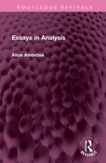 Essays in Analysis, Hardback Book