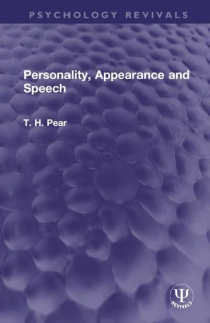 Personality, Appearance and Speech, Hardback Book