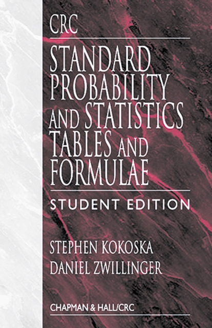 CRC Standard Probability and Statistics Tables and Formulae, Student Edition, EPUB eBook