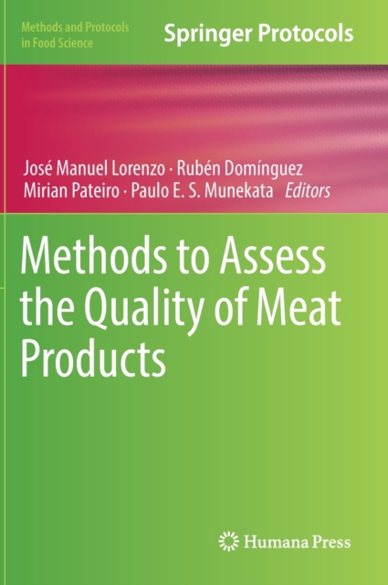 Methods to Assess the Quality of Meat Products, Hardback Book