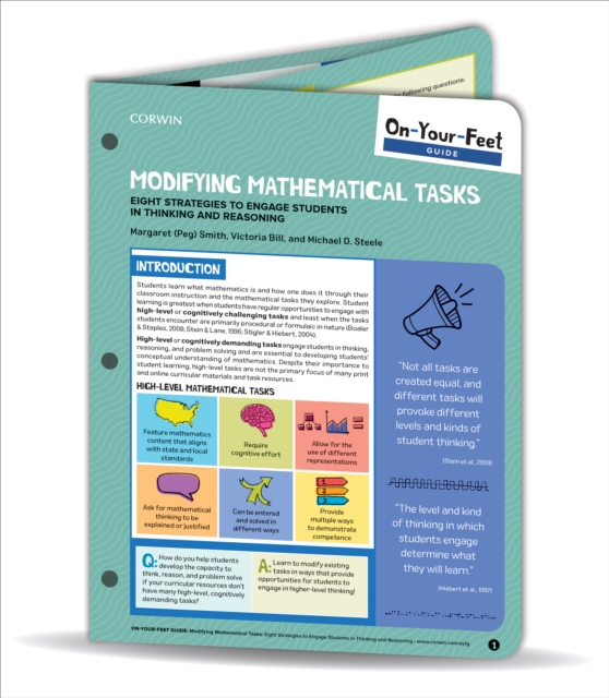 On-Your-Feet Guide: Modifying Mathematical Tasks : Eight Strategies to Engage Students in Thinking and Reasoning, Loose-leaf Book