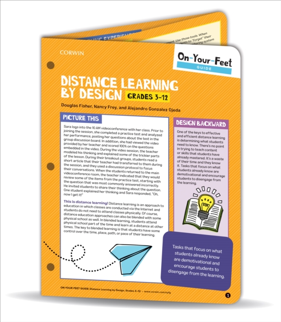 On-Your-Feet Guide: Distance Learning by Design, Grades 3-12, Loose-leaf Book