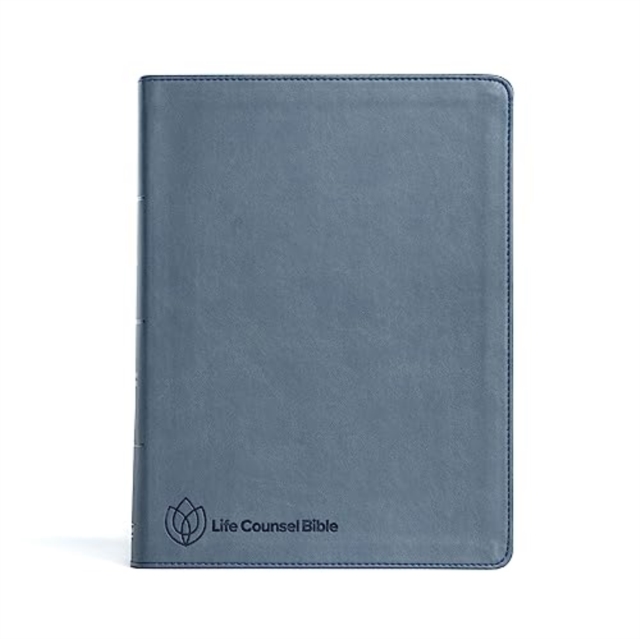 CSB Life Counsel Bible, Slate Blue LeatherTouch, Indexed, Leather / fine binding Book