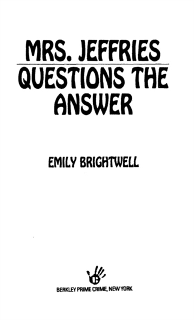 Mrs. Jeffries Questions the Answer, EPUB eBook