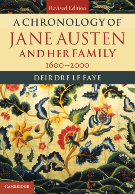 A Chronology of Jane Austen and Her Family : 1600-2000, Hardback Book