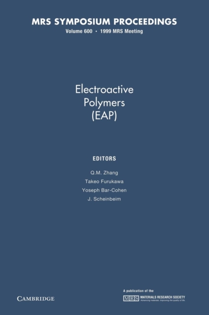 Electroactive Polymers (EAP): Volume 600, Paperback / softback Book