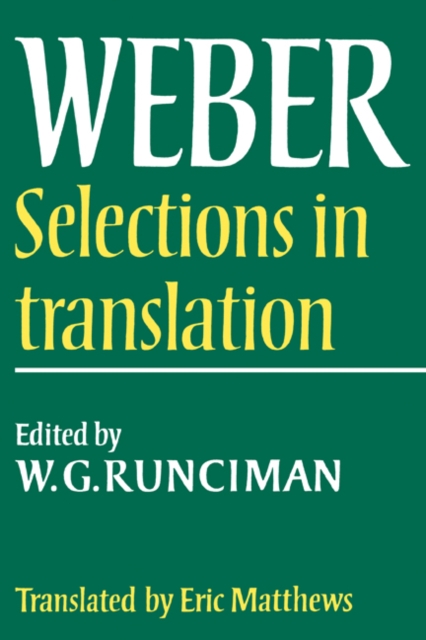 Max Weber: Selections in Translation, EPUB eBook
