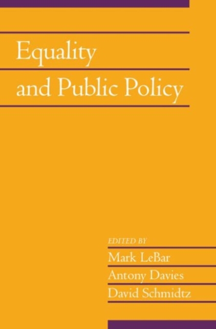 Equality and Public Policy: Volume 31, Part 2, Paperback / softback Book