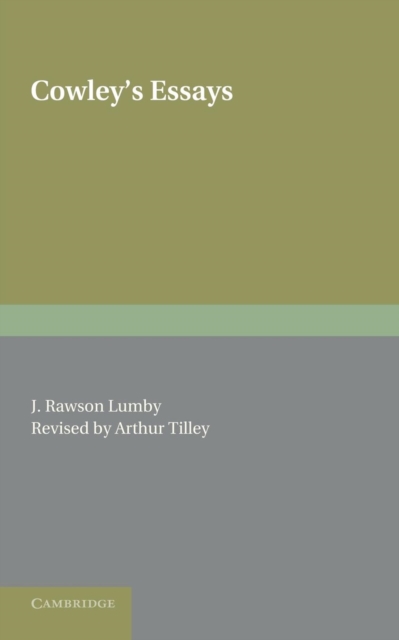 Cowley's Essays, Paperback / softback Book