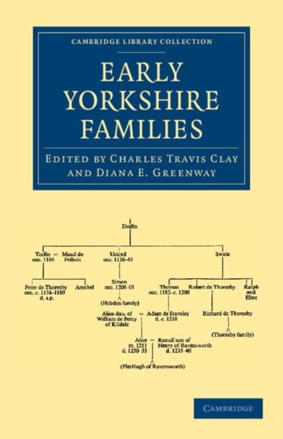 Early Yorkshire Families, Paperback / softback Book