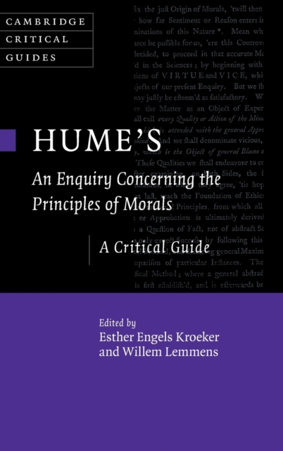 Hume's An Enquiry Concerning the Principles of Morals : A Critical Guide, Hardback Book