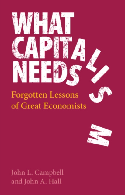 What Capitalism Needs : Forgotten Lessons of Great Economists, Hardback Book