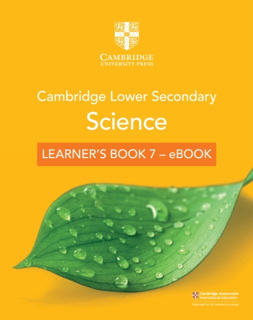 Cambridge Lower Secondary Science Learner's Book 7 - eBook, EPUB eBook