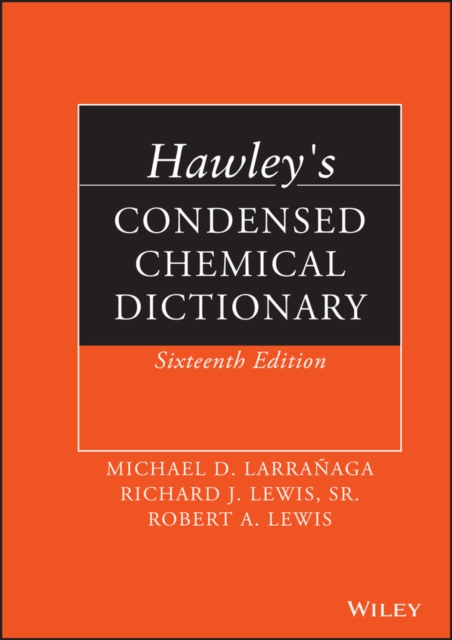 Hawley's Condensed Chemical Dictionary, Hardback Book