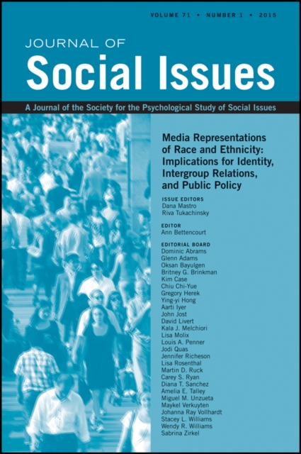 Media Representations of Race and Ethnicity : Implications for Identity, Intergroup Relations, and Public Policy, Paperback / softback Book