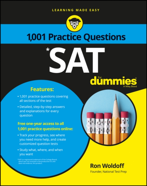 SAT : 1,001 Practice Questions For Dummies, Paperback / softback Book
