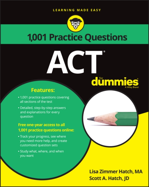 ACT : 1,001 Practice Questions For Dummies, Paperback / softback Book