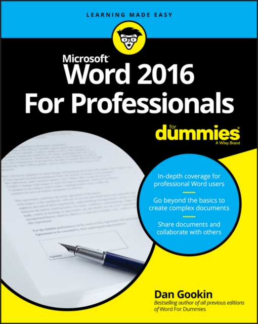 Word 2016 For Professionals For Dummies, PDF eBook