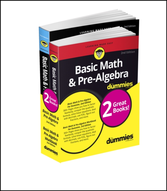 Basic Math & Pre-Algebra For Dummies Book + Workbook Bundle, Paperback / softback Book