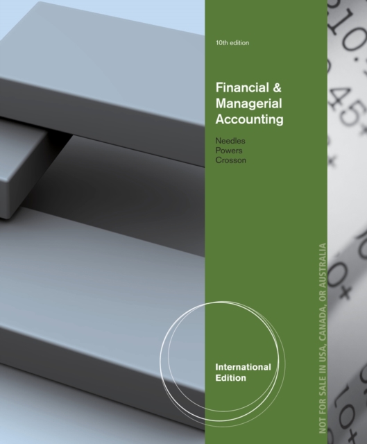Financial and Managerial Accounting, International Edition, Paperback / softback Book