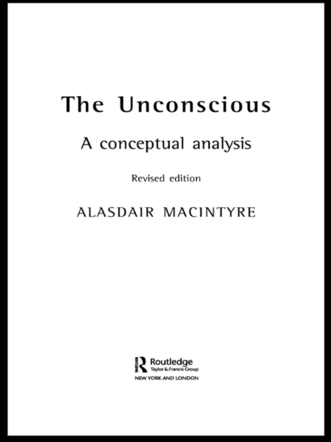 The Unconscious : A Conceptual Analysis, EPUB eBook