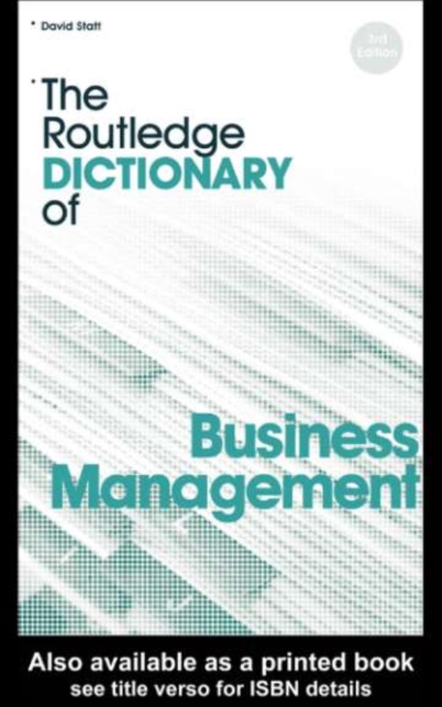 The Routledge Dictionary of Business Management, PDF eBook