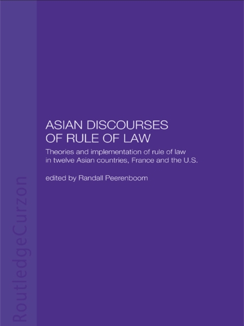 Asian Discourses of Rule of Law, EPUB eBook