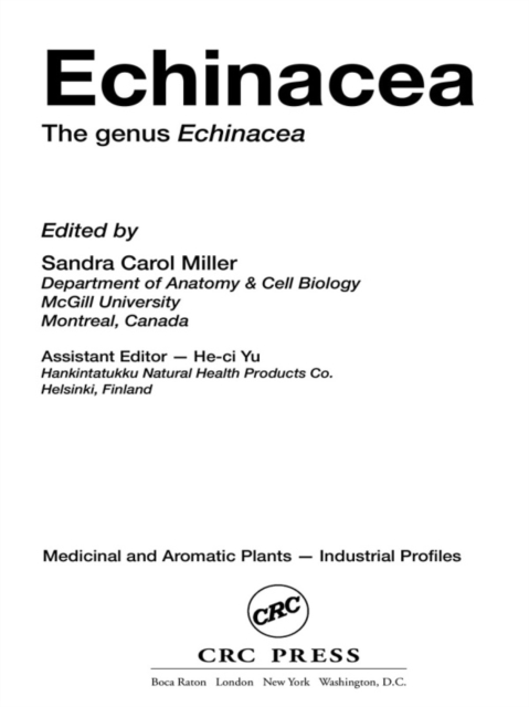 Echinacea : The genus Echinacea, EPUB eBook