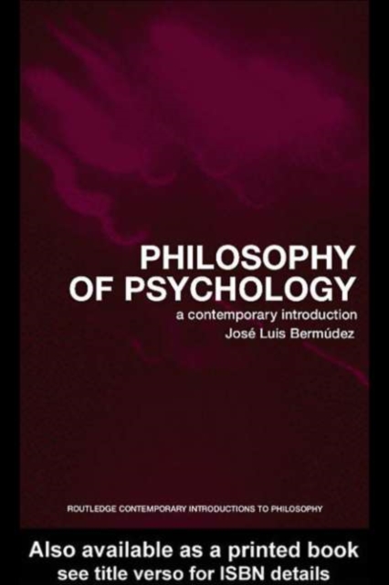 Philosophy of Psychology : A Contemporary Introduction, PDF eBook