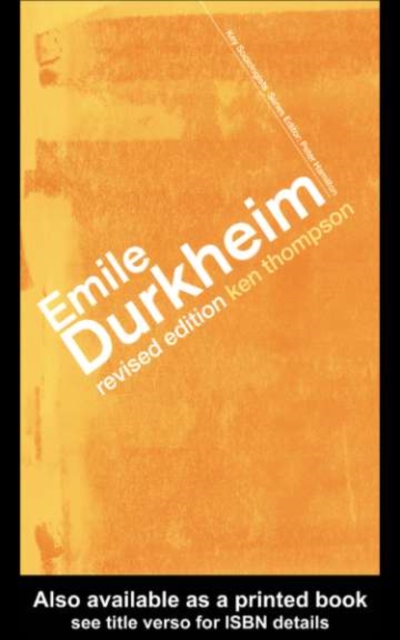 Emile Durkheim, PDF eBook