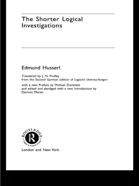 The Shorter Logical Investigations, PDF eBook