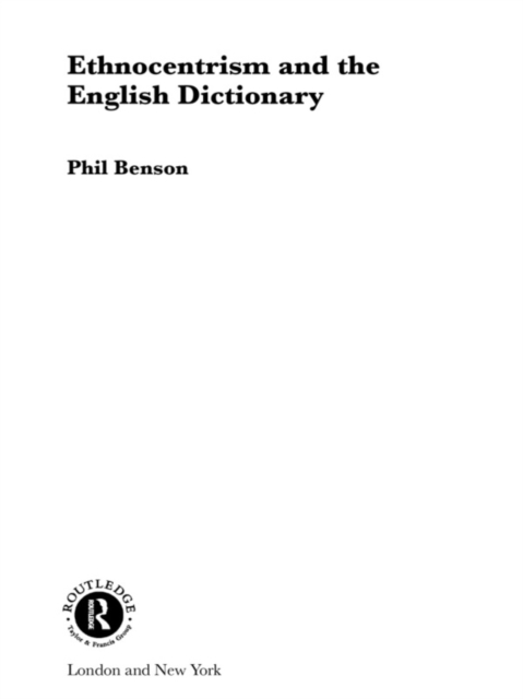 Ethnocentrism and the English Dictionary, EPUB eBook